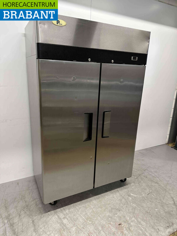 Edelstahl Pelican Doppeltüriger 2-türiger Kühlschrank 900 Liter 230V Horeca – Bild 2