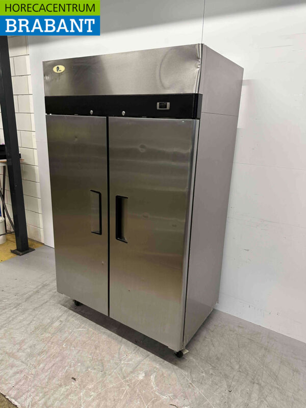 Edelstahl Pelican Doppeltüriger 2-türiger Kühlschrank 900 Liter 230V Horeca – Bild 3