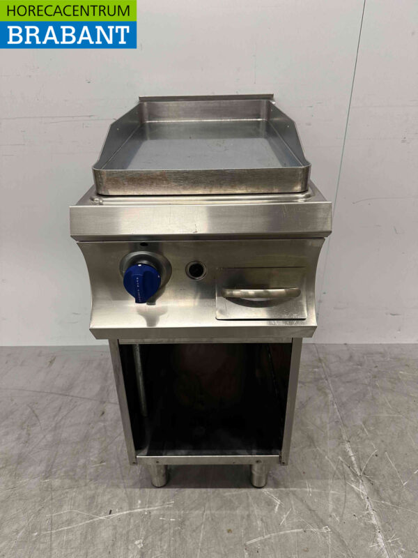 Edelstahl MBM Grillplatte Spiegel Griddle Chrom Griddle Plancha 40 cm Gas Horeca