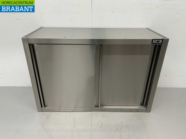 Edelstahl-Hängeschrank Premium-line 2 Schiebetüren 100 cm Catering