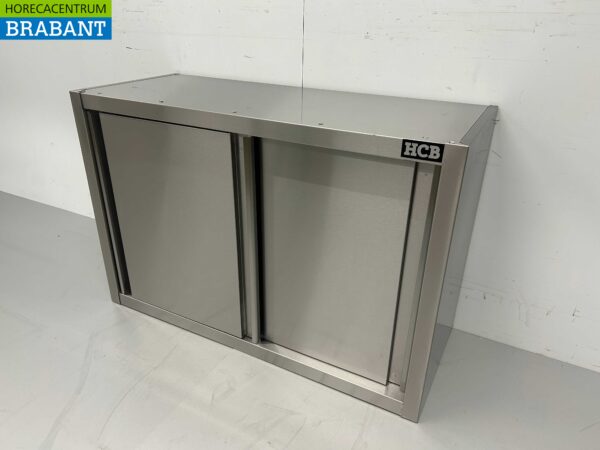 Edelstahl-Hängeschrank Premium-line 2 Schiebetüren 100 cm Catering – Bild 2