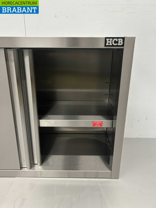 Edelstahl-Hängeschrank Premium-line 2 Schiebetüren 100 cm Catering – Bild 4
