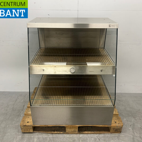 Ubert Edelstahl-Wärmevitrine Heizungsvitrine 90 cm 230V Horeca