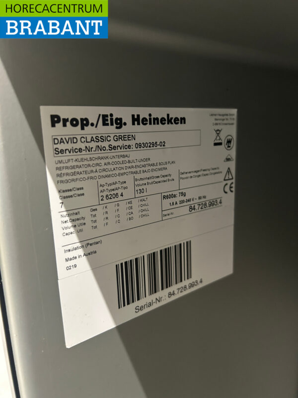 David Kühlschrank Kühlbox 130 Liter 230V Horeca – Bild 5