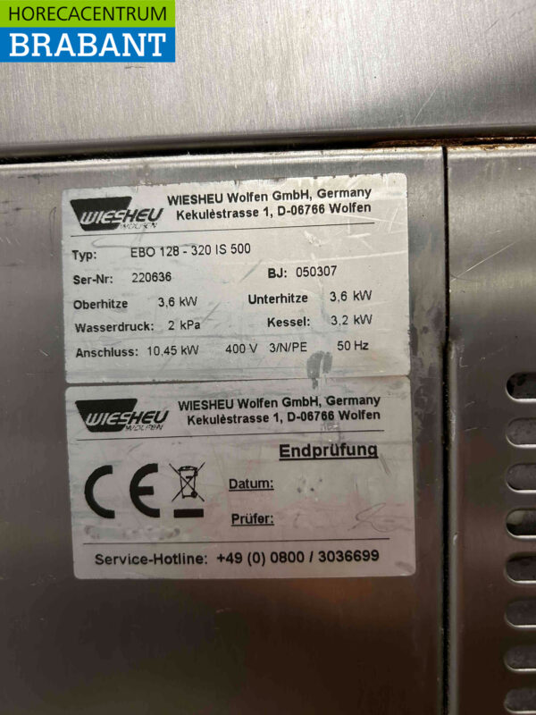 Edelstahl Wiesheu EBO 128 Deckoven Ladenbackofen Etagenbackofen 4 Schichten 400V Horeca – Bild 7