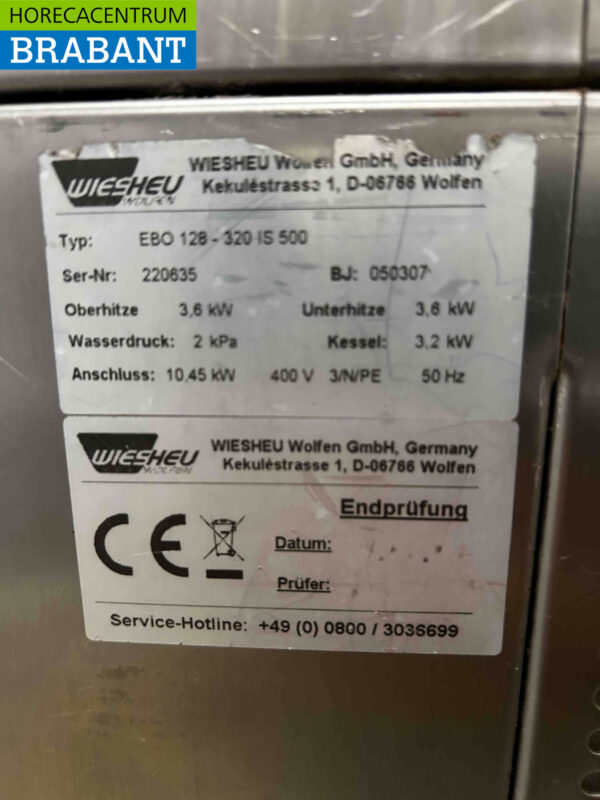 Edelstahl Wiesheu EBO 128 Deckoven Ladenbackofen Etagenbackofen 4 Schichten 400V Horeca – Bild 8