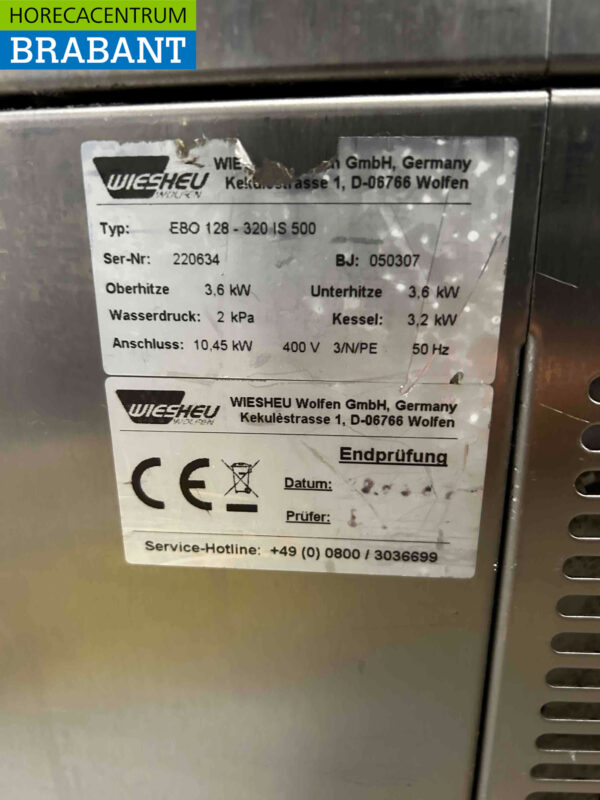 Edelstahl Wiesheu EBO 128 Deckoven Ladenbackofen Etagenbackofen 4 Schichten 400V Horeca – Bild 9