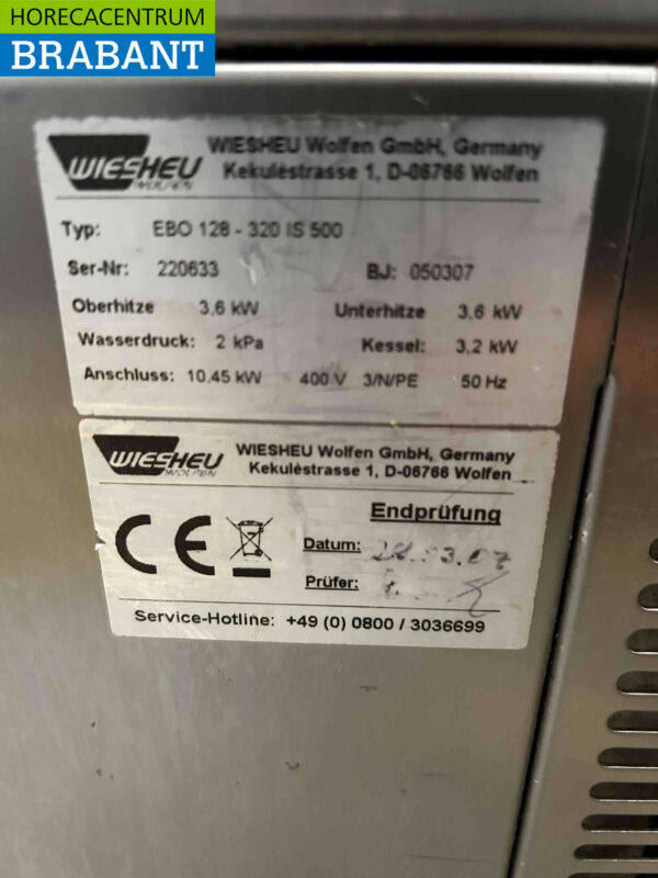 Edelstahl Wiesheu EBO 128 Deckoven Ladenbackofen Etagenbackofen 4 Schichten 400V Horeca – Bild 10