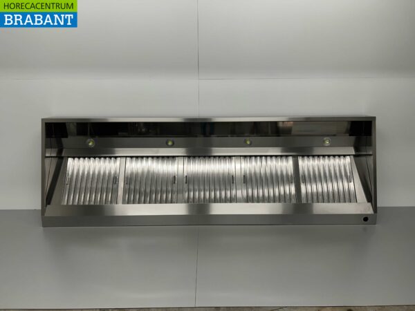 Edelstahl-Dunstabzugshaube mit Lamellenfiltern Premium-line 300 cm schräg Modell Horeca