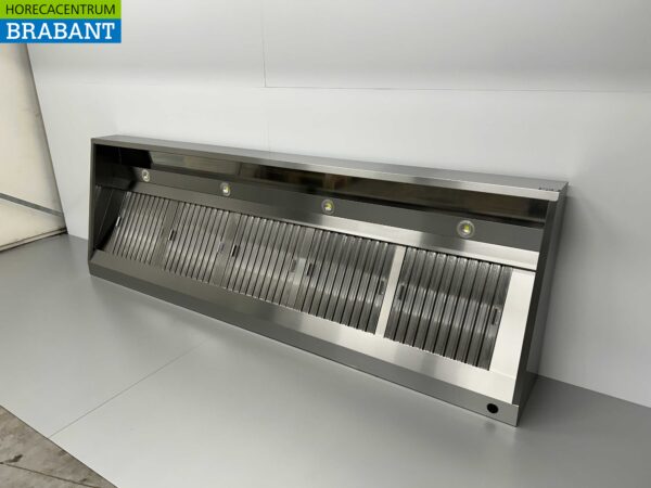 Edelstahl-Dunstabzugshaube mit Lamellenfiltern Premium-line 300 cm schräg Modell Horeca – Bild 2
