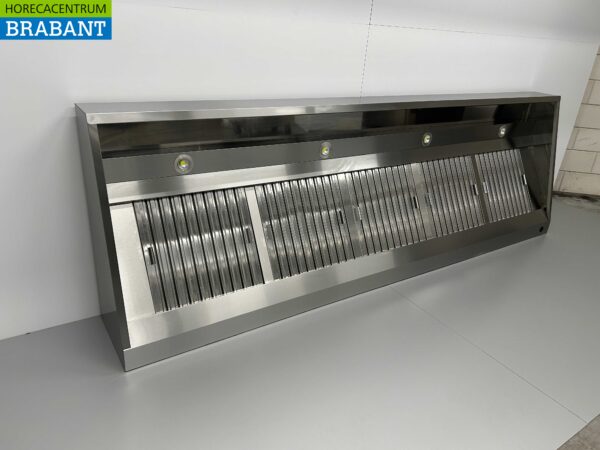 Edelstahl-Dunstabzugshaube mit Lamellenfiltern Premium-line 300 cm schräg Modell Horeca – Bild 3