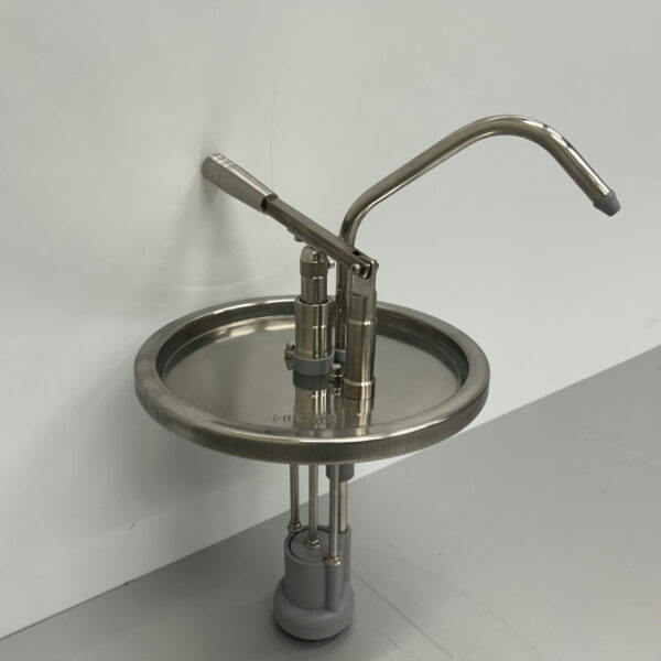 HCB Edelstahl Eimerspender Sauce Pumpe mit Siphon Betrieb 5 Liter Catering