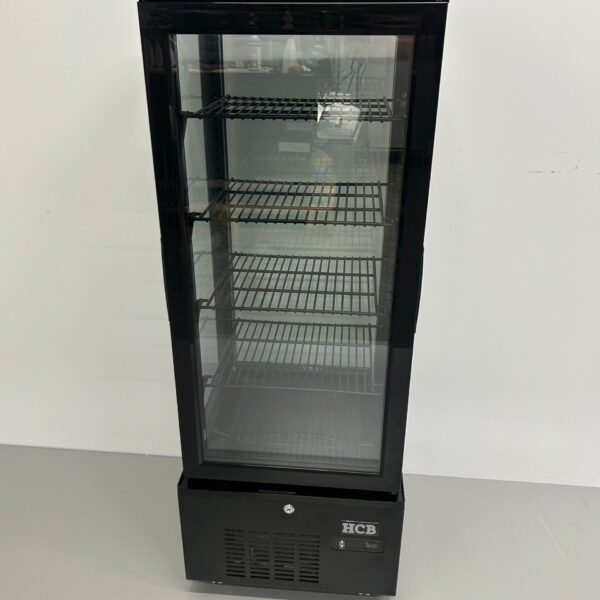 HCB Kühlvitrine Gebäckvitrine Schwarz 92 Liter 230V Horeca