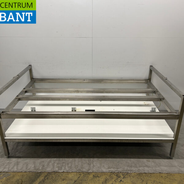 Edelstahl-Untergestell für Geräte 208 x 128 x 85 cm Horeca