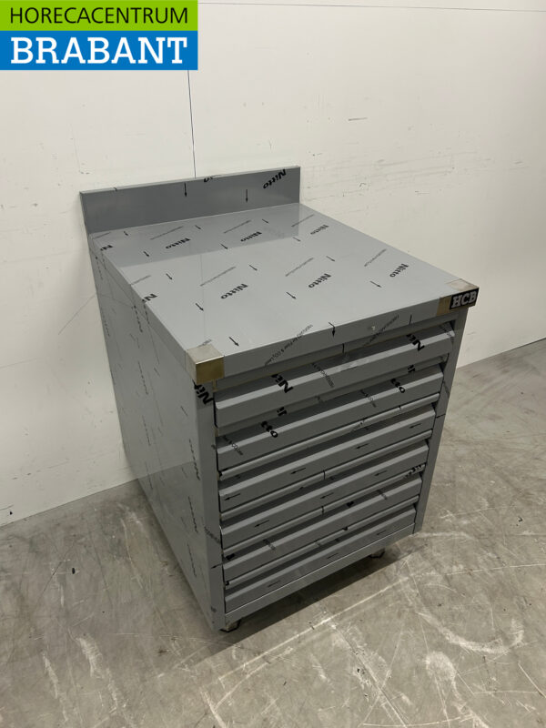 Edelstahl HCB Arbeitsschrank Schubladenschrank 6 Schubladen Premium-line für Teig 60 cm Catering Pizzeria Bäckerei – Bild 3