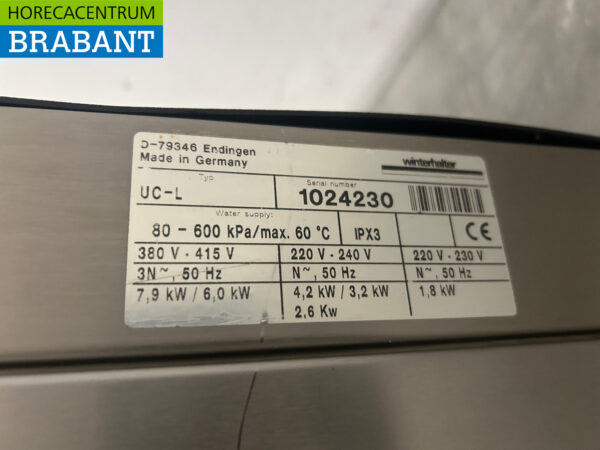 Edelstahl Winterhalter UC-L Geschirrspüler 400V Horeca – Bild 6