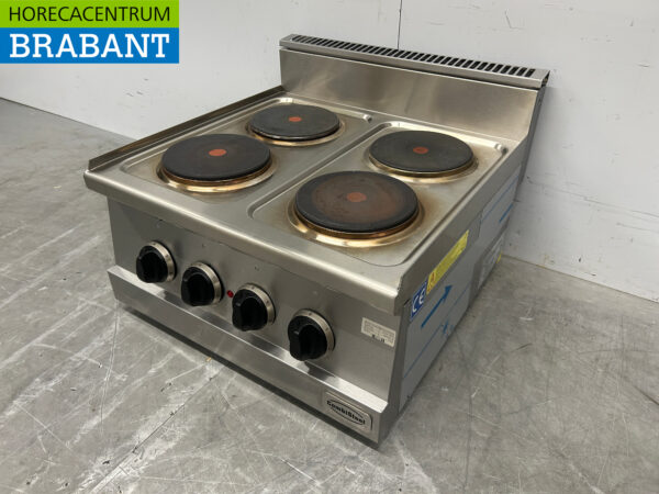 Edelstahl Combisteel 4 Brenner Elektroherd Herd 60 cm 400V Horeca – Bild 2