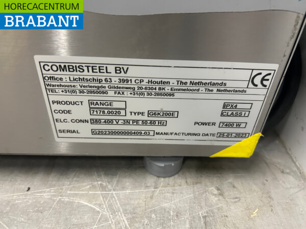Edelstahl Combisteel 4 Brenner Elektroherd Herd 60 cm 400V Horeca – Bild 5