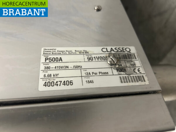Edelstahl Classeq P500A Durchschub-Geschirrspüler Abtropfpumpe 400V Horeca – Bild 6