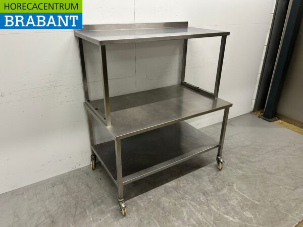 Mobiler Arbeitstisch 115 x 70 x 70,5/130,5 cm Horeca – Bild 3