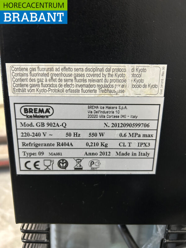 Edelstahl Brema GB 902 A-Q Scherbeneismaschine Scherbeneismaschine 113 kg p/24h 230V Horeca – Bild 5