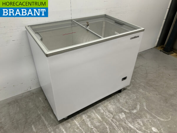 Mobile Kühltruhe mit Glasschiebedeckel 314 Liter 230V Horeca – Bild 3