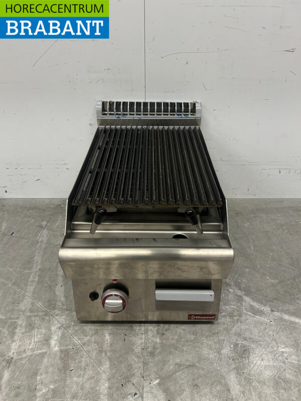 Edelstahl Diamond Lava Grill Steingrill 40 cm Gas Catering