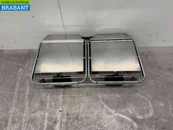 Edelstahl Milan Toast Vitroceramic Doppelkontakt Grill Panini Grill 2 x 230V Horeca – Bild 2