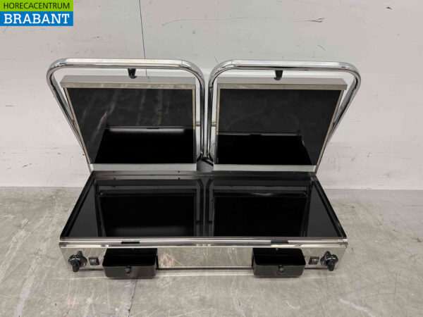 Edelstahl Milan Toast Vitroceramic Doppelkontakt Grill Panini Grill 2 x 230V Horeca – Bild 5