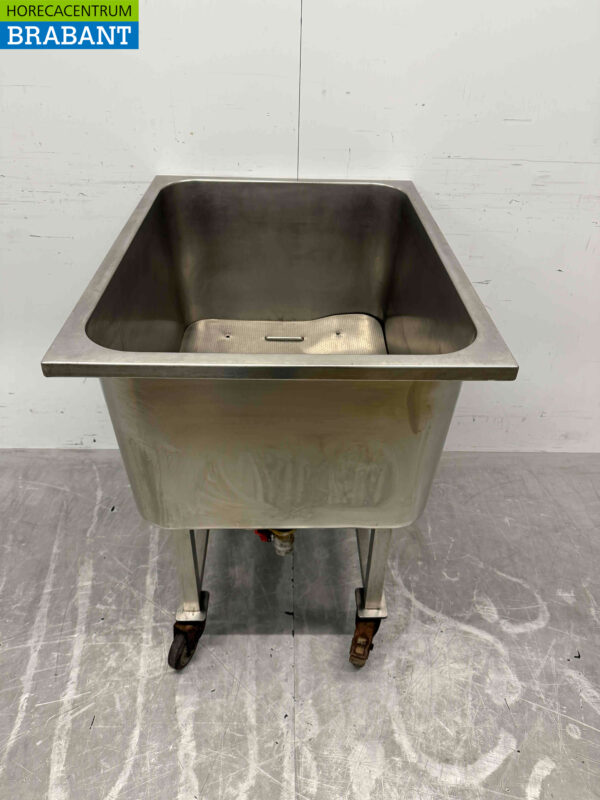 Mobile Rührschüssel aus Edelstahl 81,5 cm Metzgerei Catering