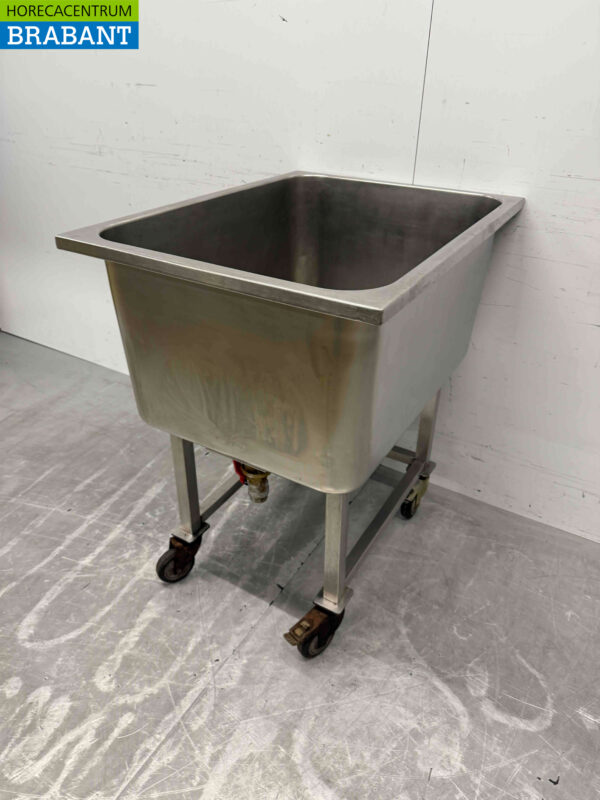 Mobile Rührschüssel aus Edelstahl 81,5 cm Metzgerei Catering – Bild 3