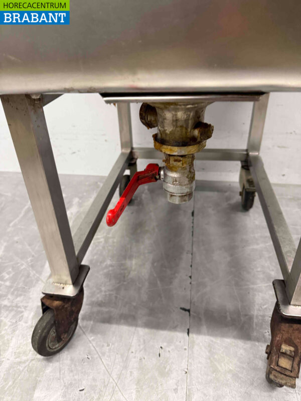 Mobile Rührschüssel aus Edelstahl 81,5 cm Metzgerei Catering – Bild 4