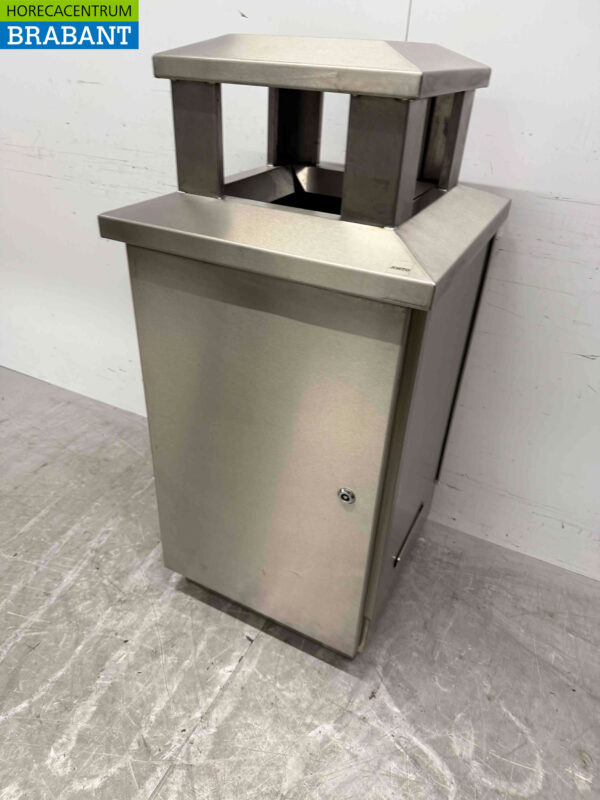 Edelstahl Josto Outdoor Abfalleimer Halter Mülleimer 57 cm Catering – Bild 3