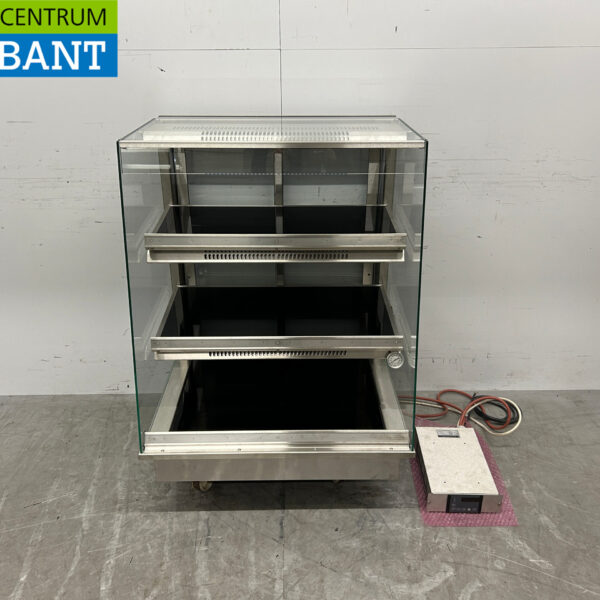 Ubert Edelstahl Warmhaltevitrine 80 cm 230V Horeca
