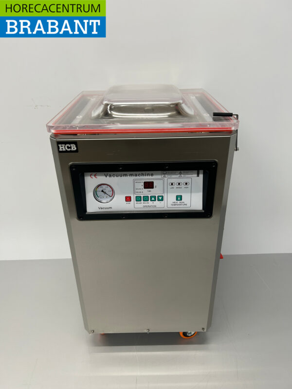 Mobile Vakuumpackmaschine aus Edelstahl Doppelsiegel 400 mm 230V Catering