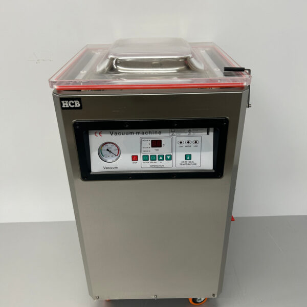 Mobile Vakuumpackmaschine aus Edelstahl Doppelsiegel 400 mm 230V Catering