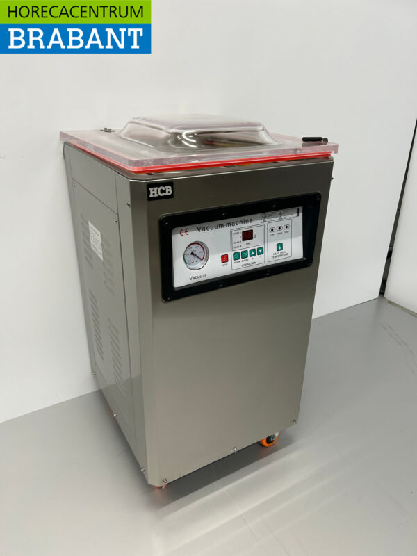 Mobile Vakuumpackmaschine aus Edelstahl Doppelsiegel 400 mm 230V Catering – Bild 3