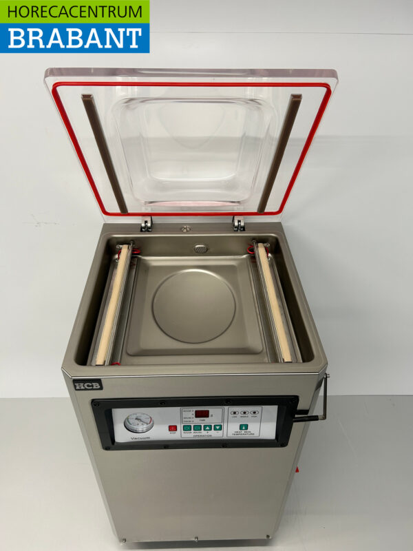 Mobile Vakuumpackmaschine aus Edelstahl Doppelsiegel 400 mm 230V Catering – Bild 4