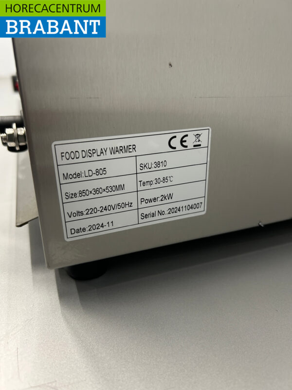 Wärmeschrank aus Edelstahl Wärmevitrine 85 cm 230V Horeca – Bild 6