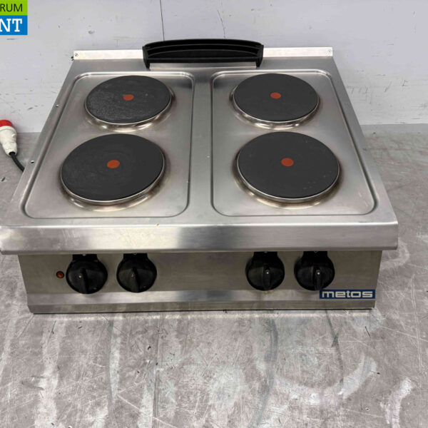 Metos 4-Flammen-Elektroherd aus Edelstahl 80 cm 400V Horeca