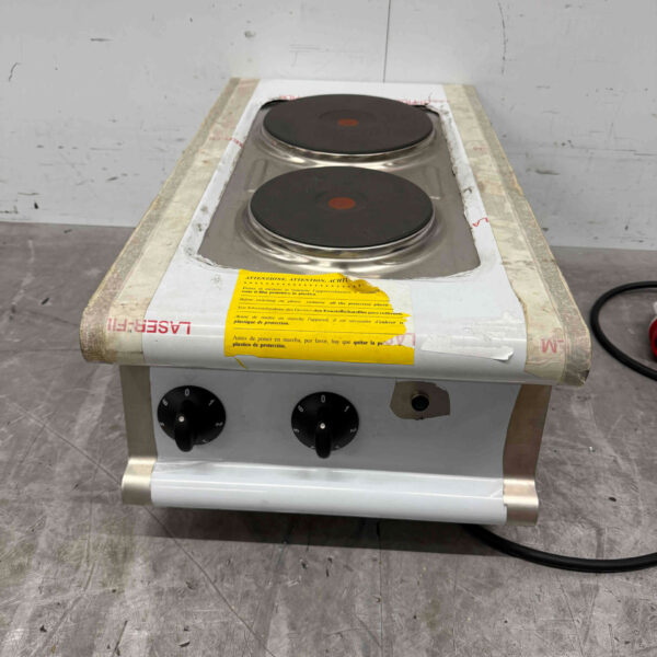 Olis 2-Flammen-Elektroherd aus Edelstahl 40 cm 400V Horeca