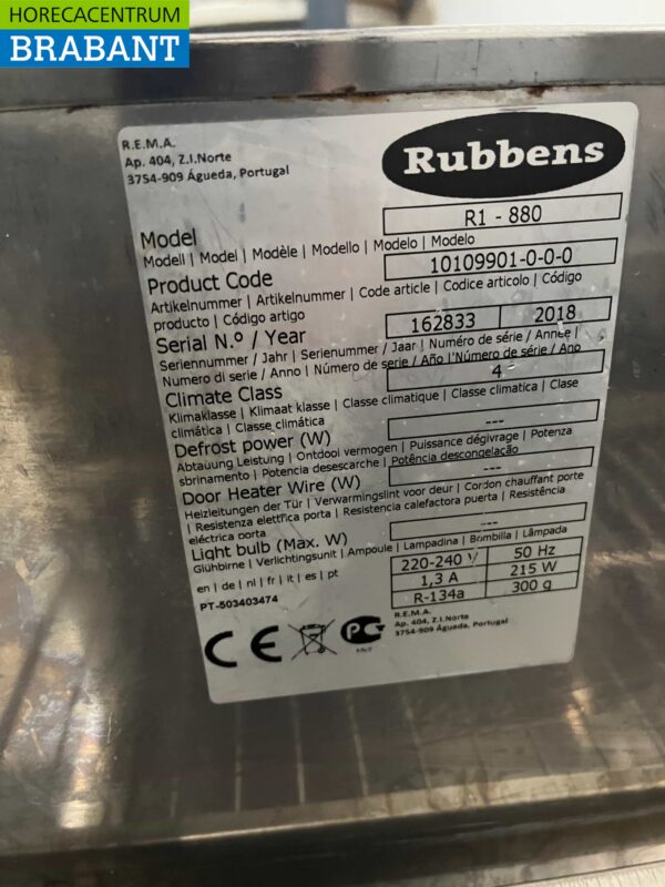 Edelstahl Rubbens Kühltheke Saladette 2 Türen 88 cm 230V Horeca – Bild 6