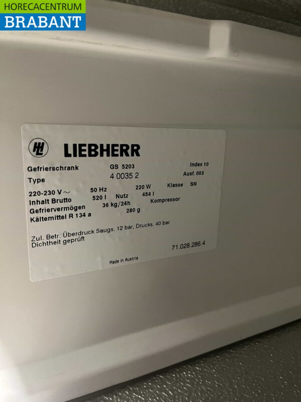 Liebherr GS 5203 Gefrierschrank Gefrierschrank 520 Liter 230V Horeca – Bild 5