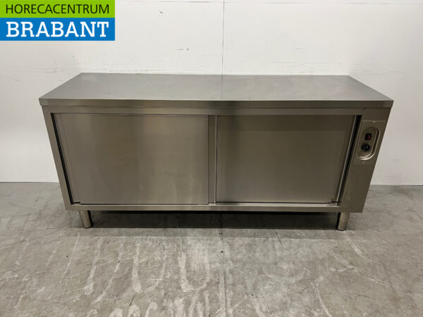 Edelstahl Warmhalteschrank 2 Schiebetüren 180 cm Catering