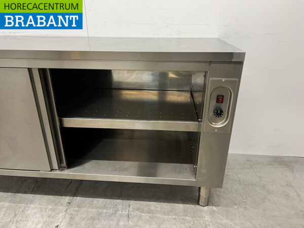Edelstahl Warmhalteschrank 2 Schiebetüren 180 cm Catering – Bild 4