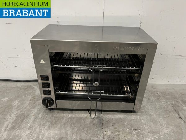 Milan Toast Salamander Toaster aus Edelstahl 44 cm 230V Horeca