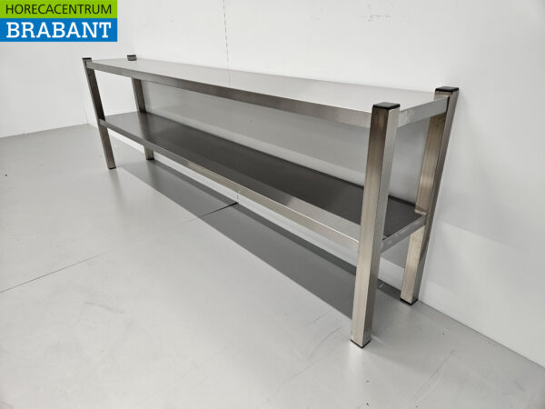 HCB Double Etagere Brücke Premium-line 200 cm Horeca aus Edelstahl – Bild 2