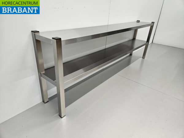 HCB Double Etagere Brücke Premium-line 200 cm Horeca aus Edelstahl – Bild 3