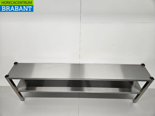 HCB Double Etagere Brücke Premium-line 200 cm Horeca aus Edelstahl – Bild 4