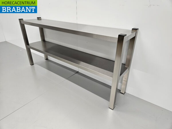 HCB Double Etagere Brücke Premium-line 140 cm Horeca aus Edelstahl – Bild 2